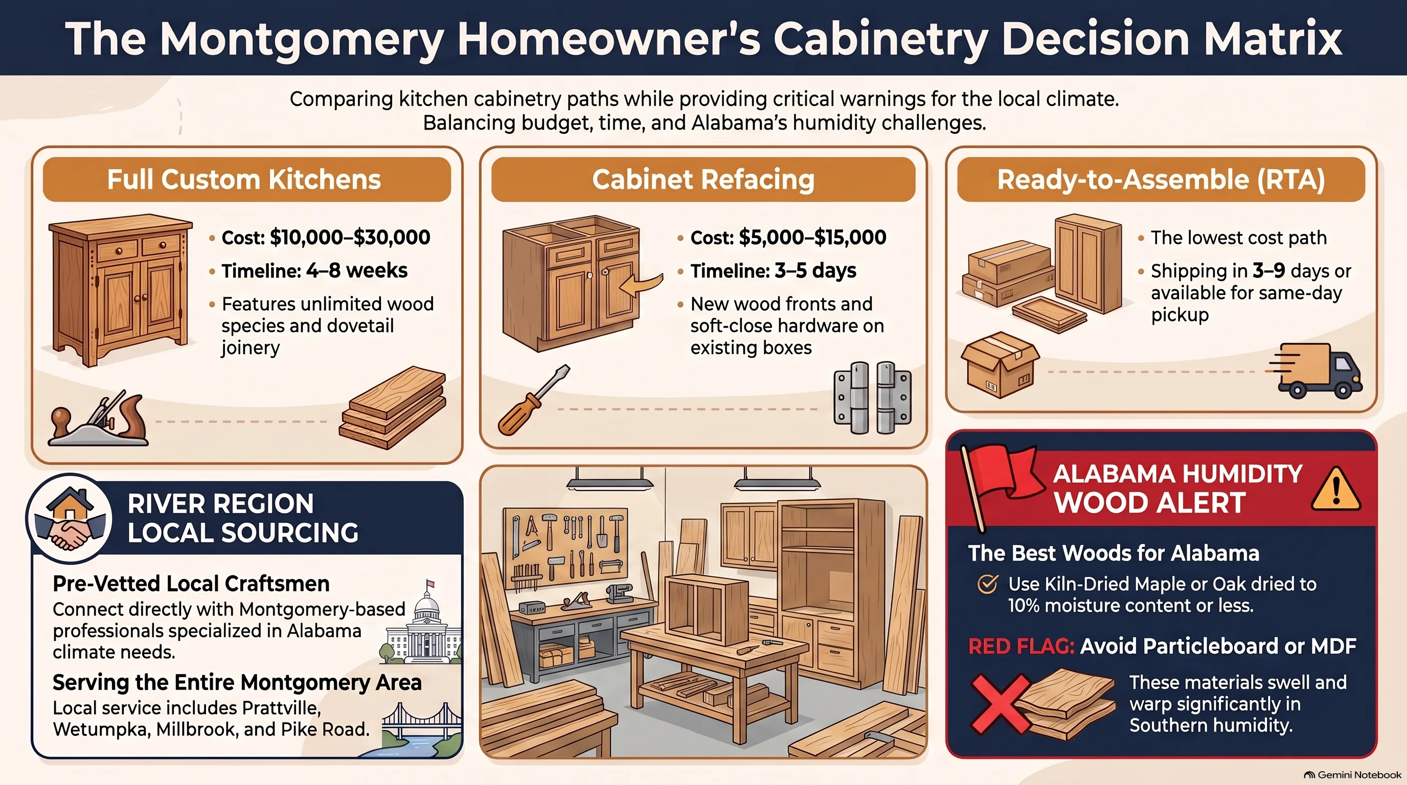 Montgomery cabinetry decision matrix