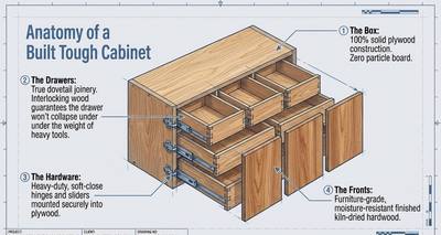 Anatomy of a Built-Tough Garage Cabinet: Box, Drawers, Hardware, Fronts